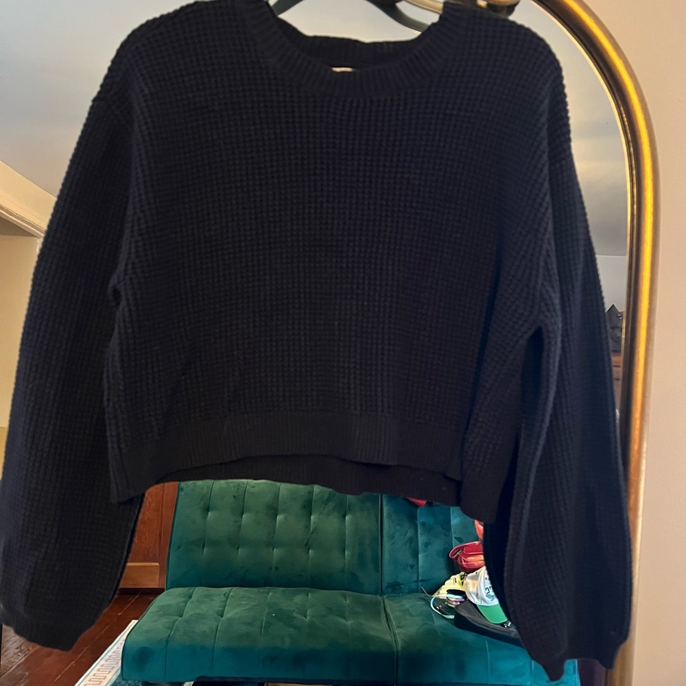 La Hearts Black Crew Neck Sweater